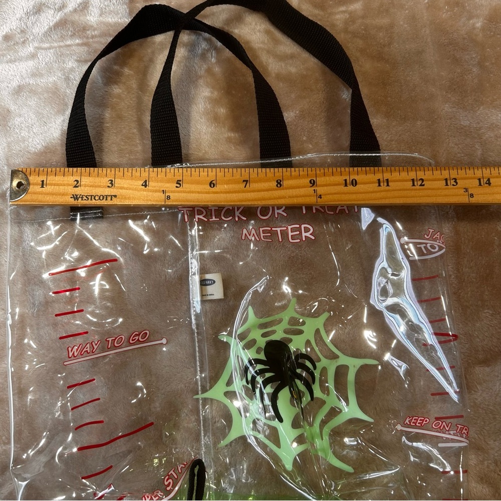 Old navy vintage 2003 trick or treat bag plastic see through Halloween Decor - Picture 5 of 11